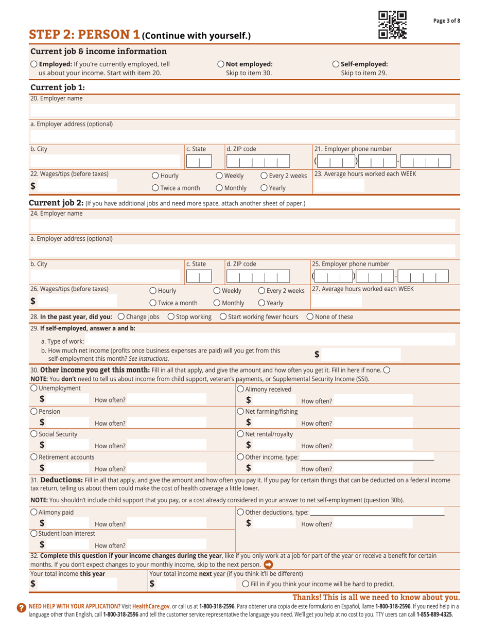 Application for Health Coverage  Help Paying Costs, Page 4