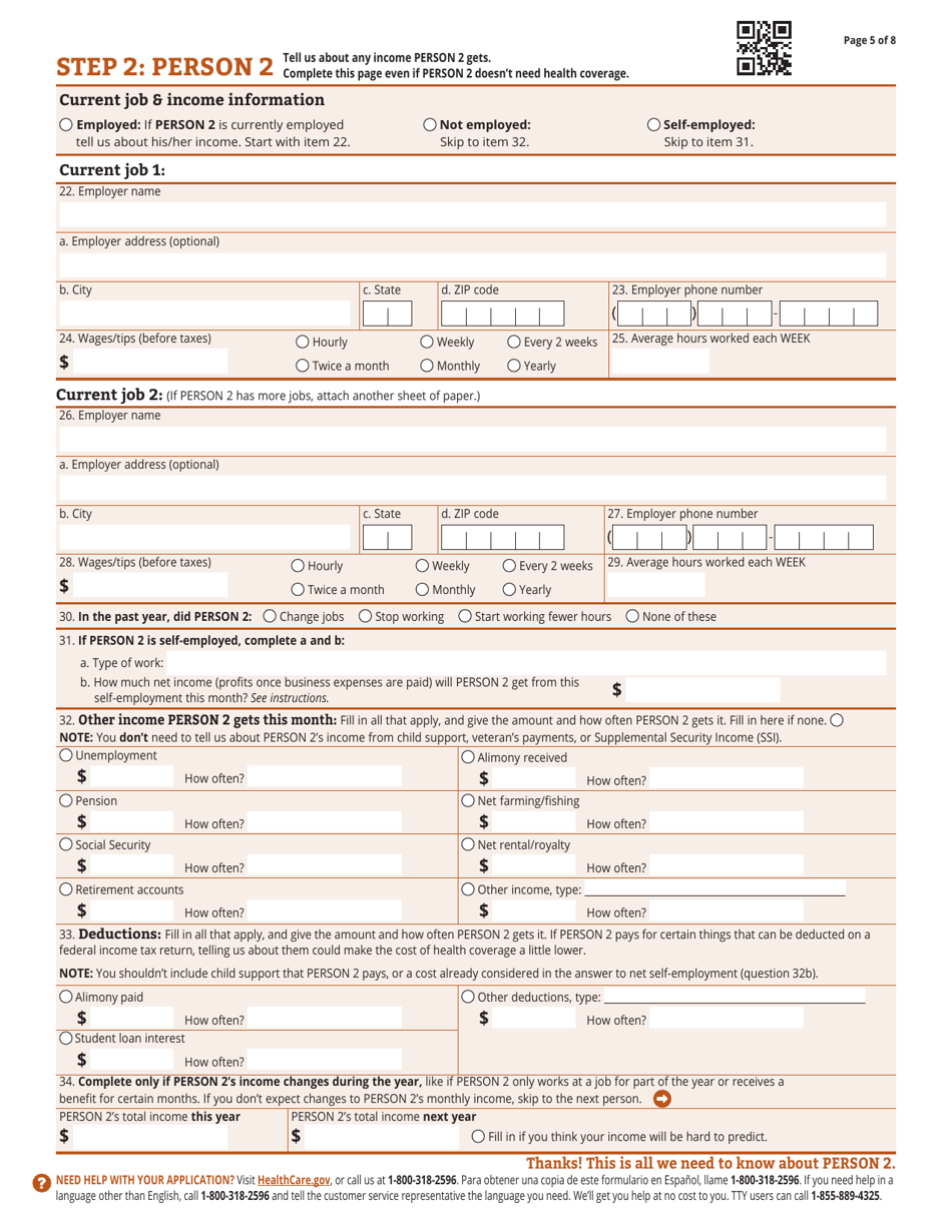 Application for Health Coverage  Help Paying Costs, Page 6
