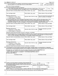 Form SSA-8 Application for Lump-Sum Death Payment, Page 2
