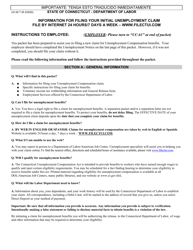 Form UC-62 T Unemployment Separation Package - Connecticut
