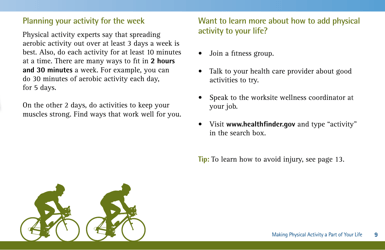 Be Active Your Way: a Guide for Adults, Page 13