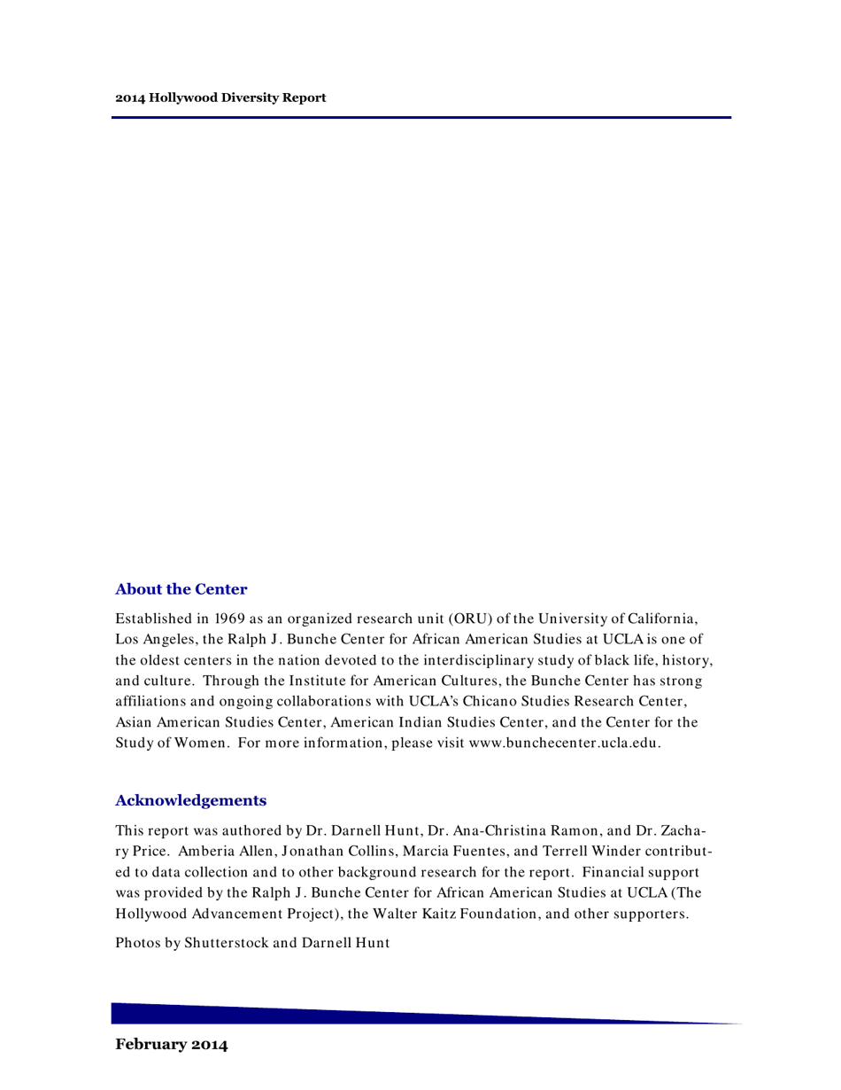 Hollywood Diversity Report - Making Sense of the Disconnect - Ucla, Page 2