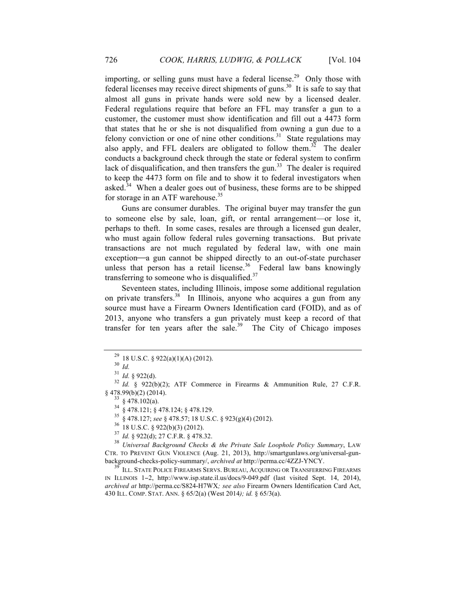 Some Sources of Crime Guns in Chicago: Dirty Dealers, Straw Purchasers, and Traffickers, Page 10