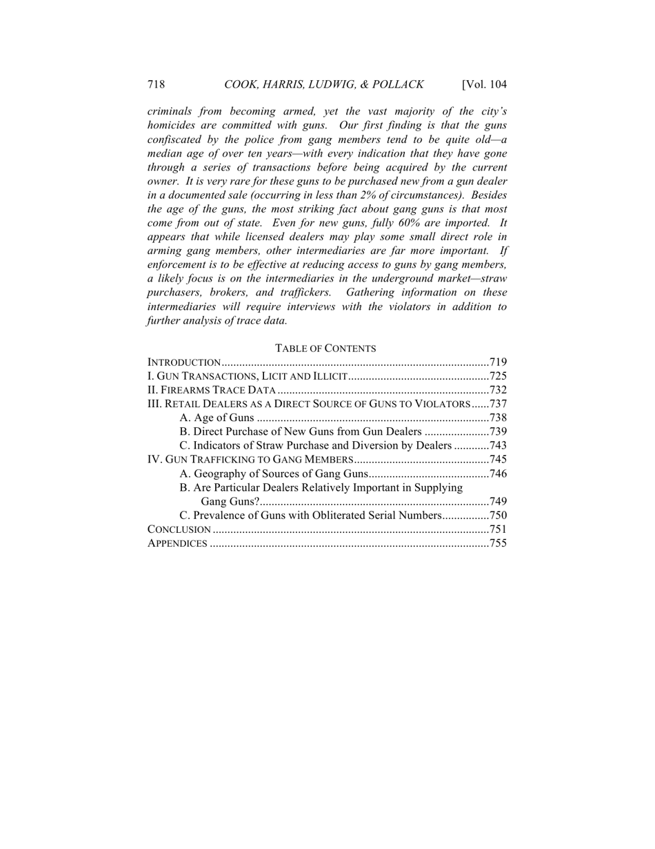 Some Sources of Crime Guns in Chicago: Dirty Dealers, Straw Purchasers, and Traffickers, Page 2