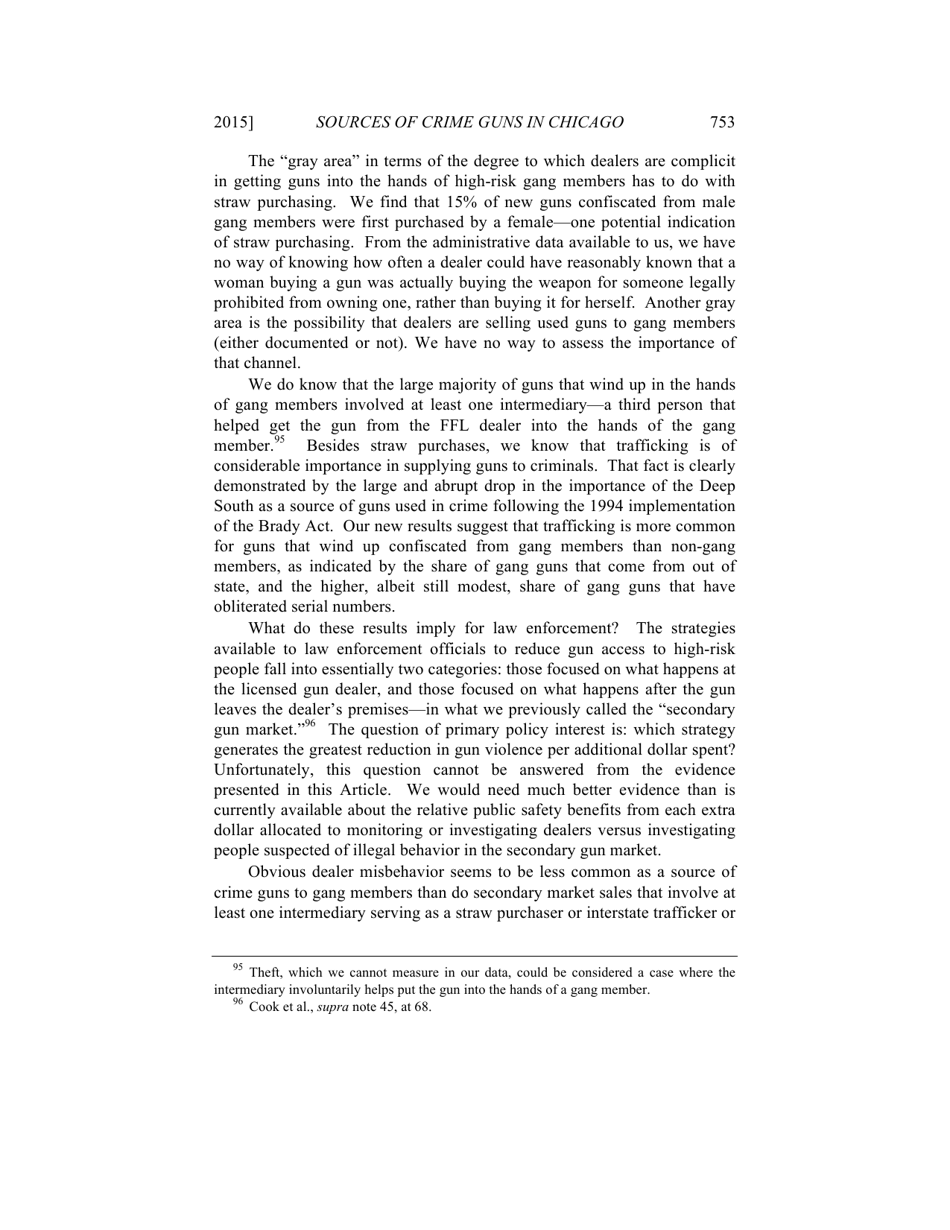 Some Sources of Crime Guns in Chicago: Dirty Dealers, Straw Purchasers, and Traffickers, Page 37