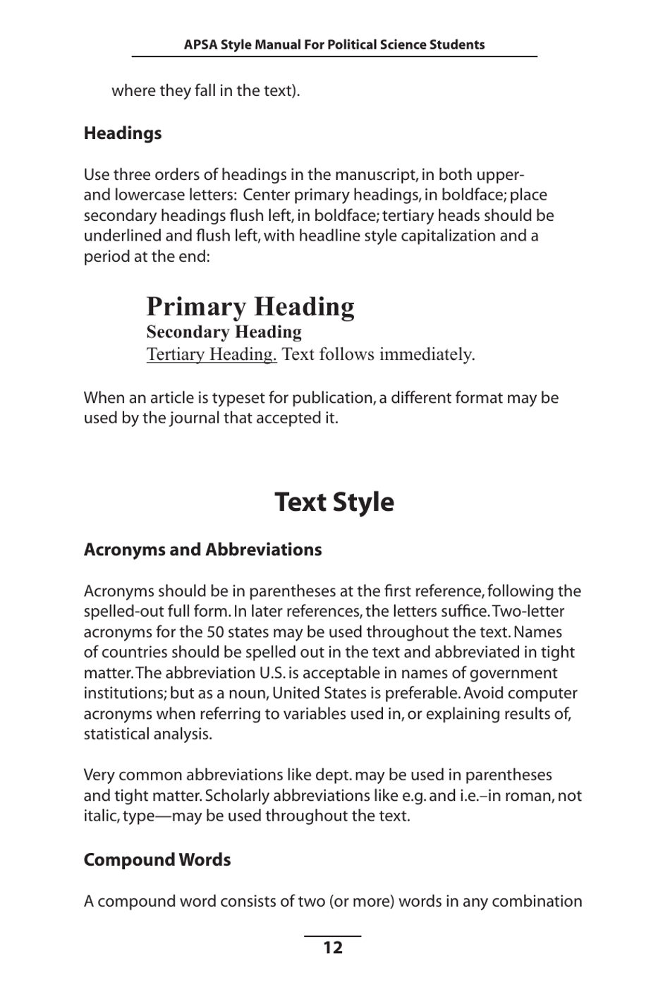 Style Manual for Political Science - Apsa, Page 13