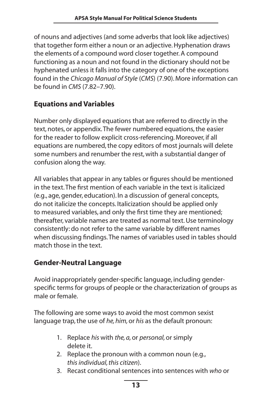 Style Manual for Political Science - Apsa, Page 14