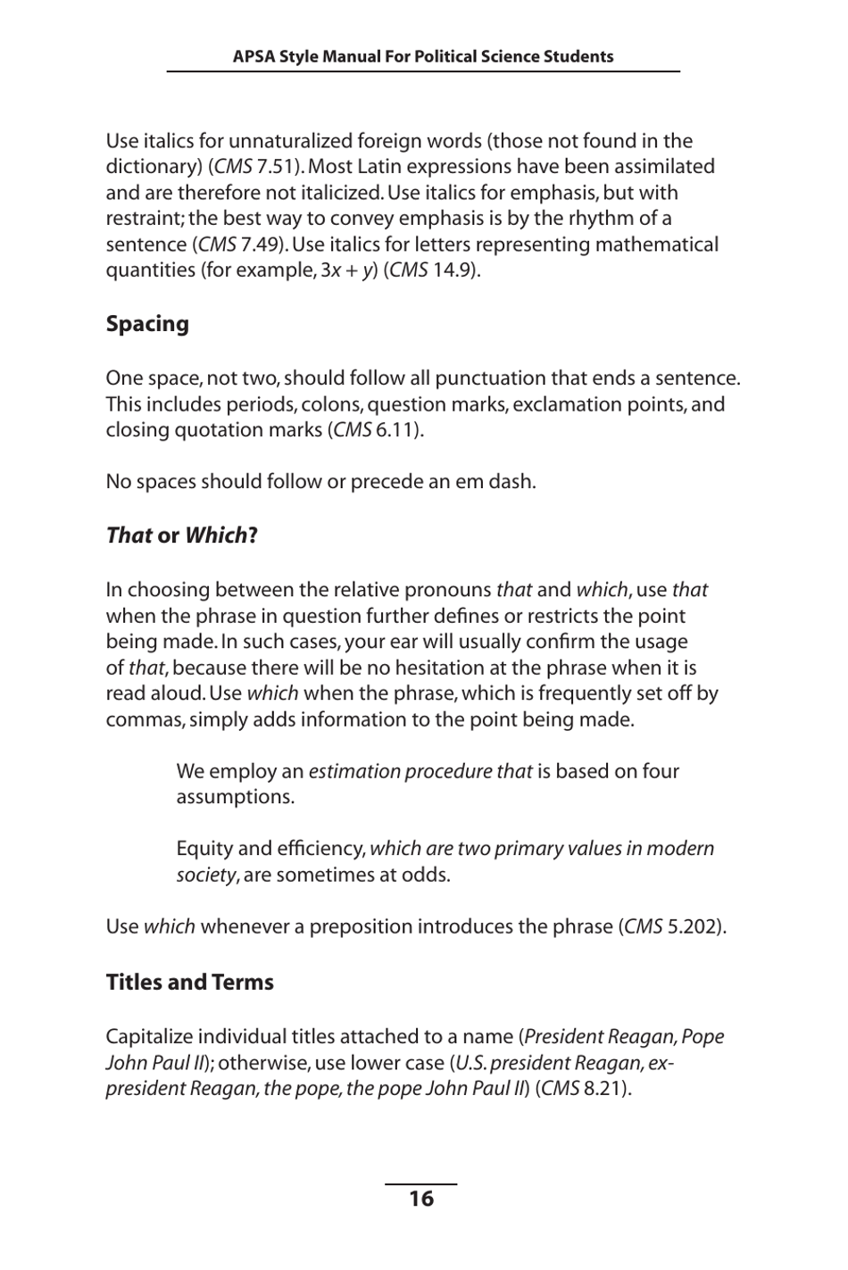 Style Manual for Political Science - Apsa, Page 17