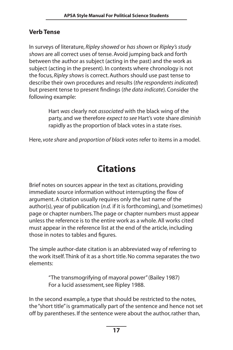 Style Manual for Political Science - Apsa, Page 18