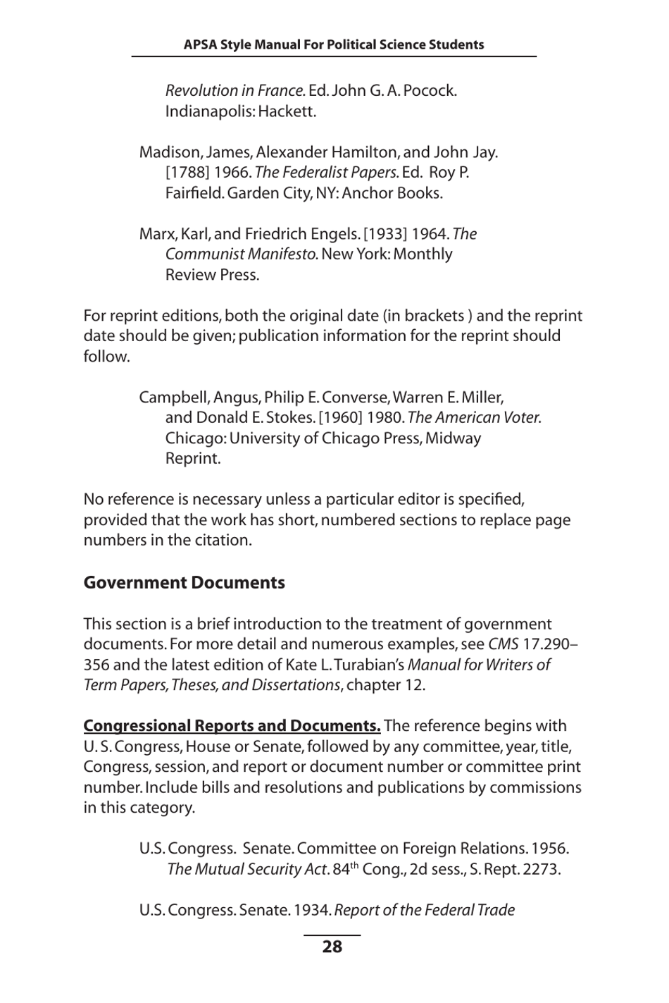 Style Manual for Political Science - Apsa, Page 29