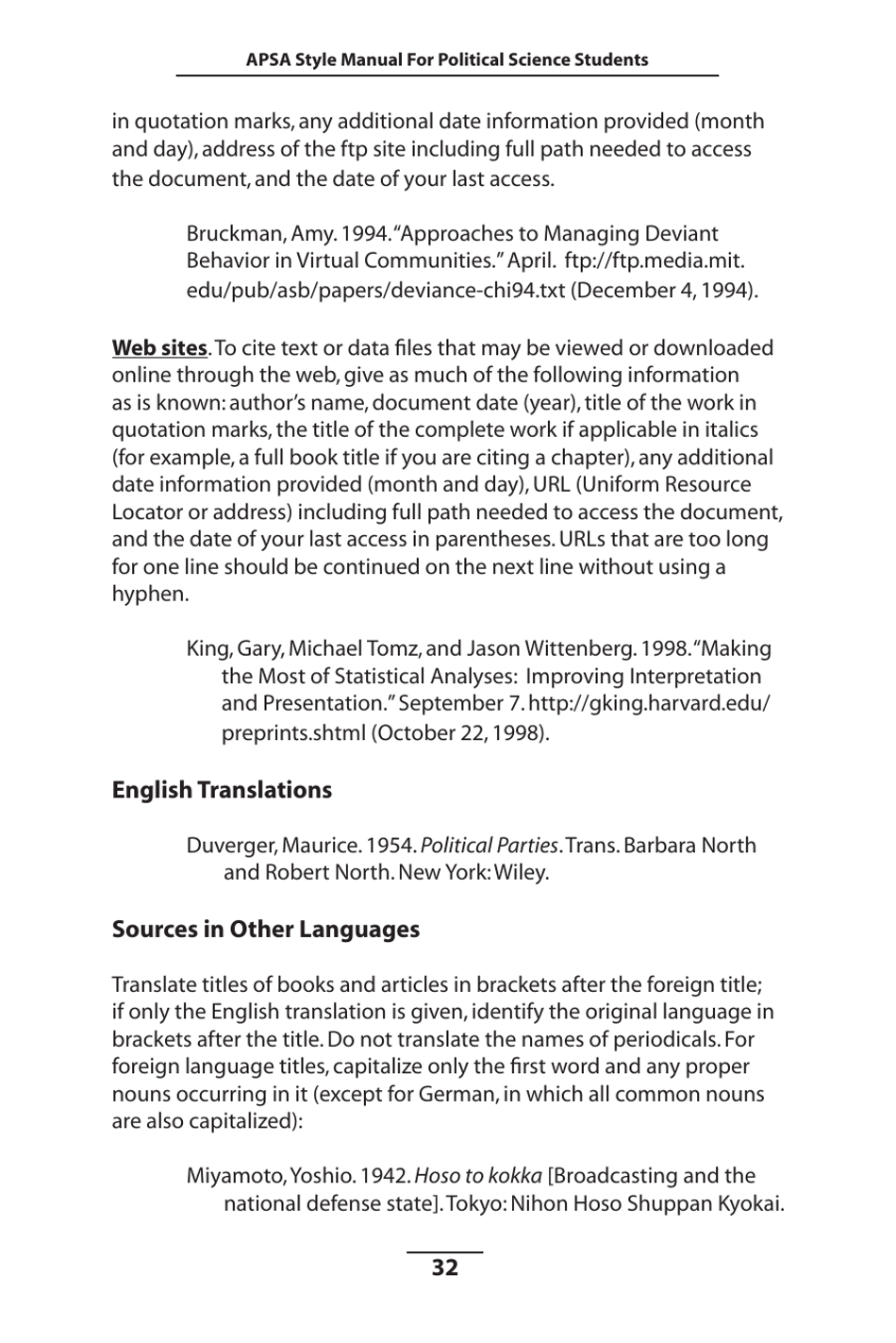 Style Manual for Political Science - Apsa, Page 33