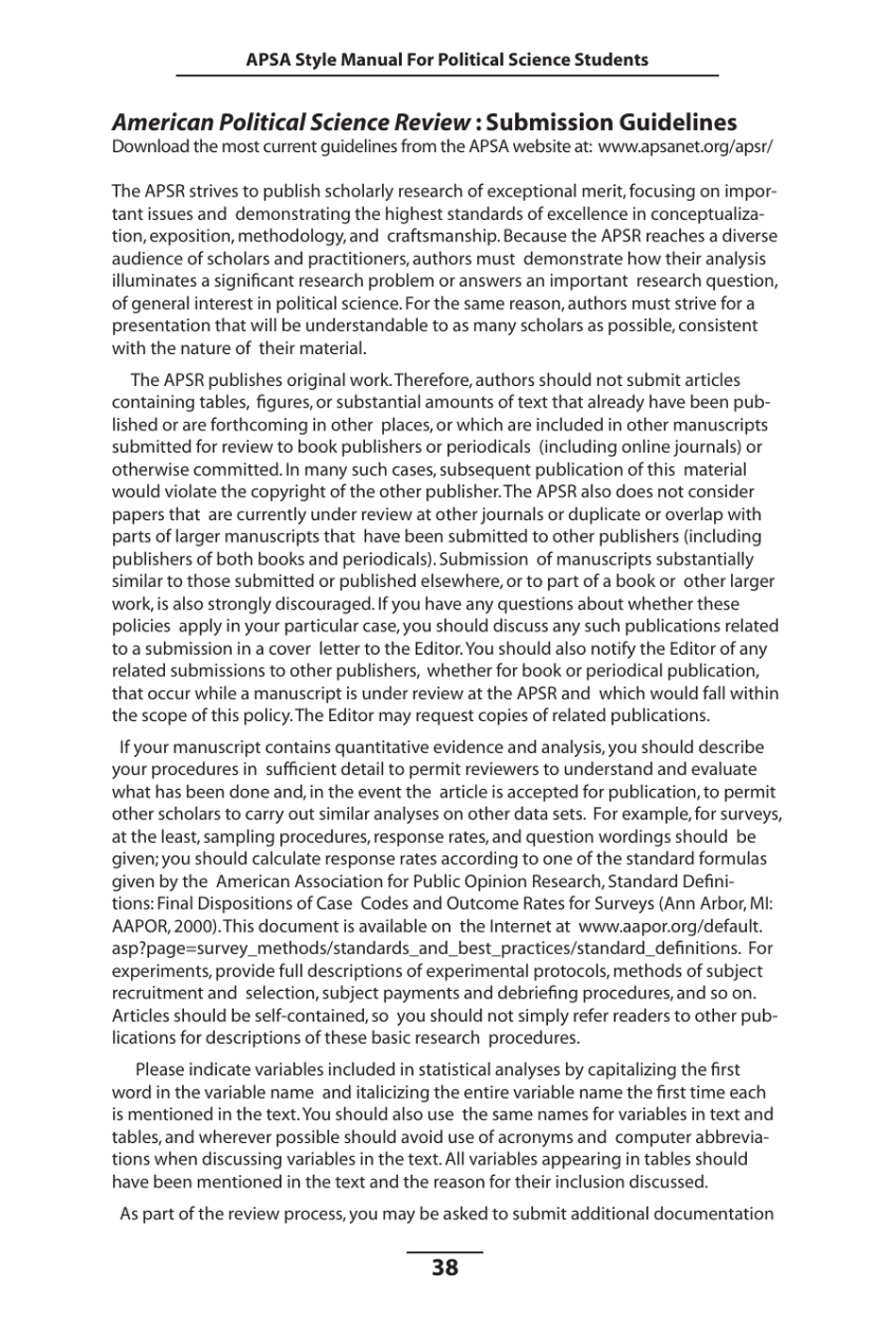 Style Manual for Political Science - Apsa, Page 39