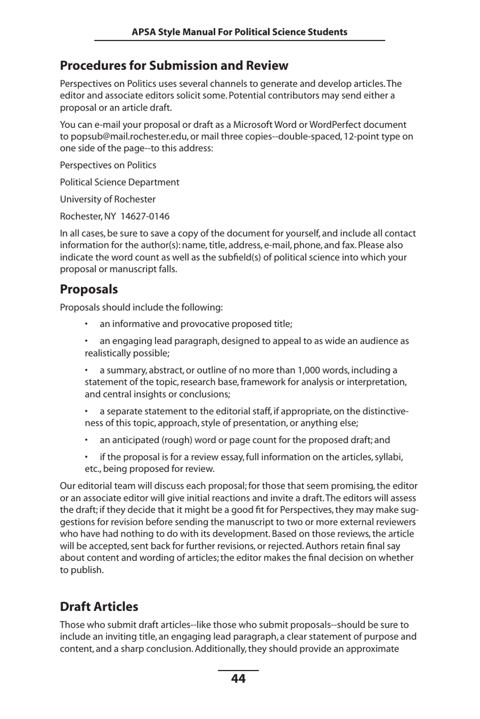Style Manual for Political Science - Apsa, Page 45