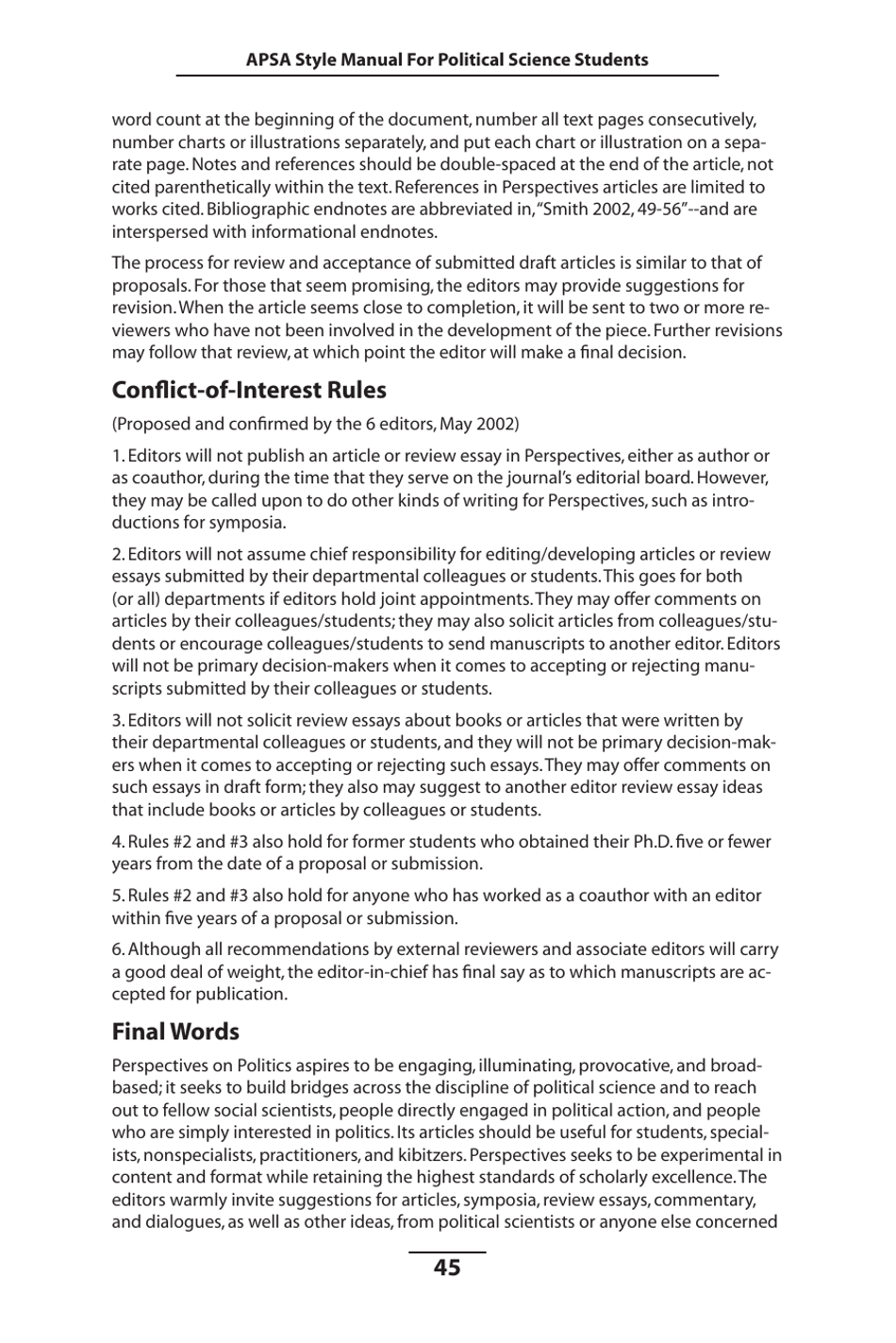 Style Manual for Political Science - Apsa, Page 46