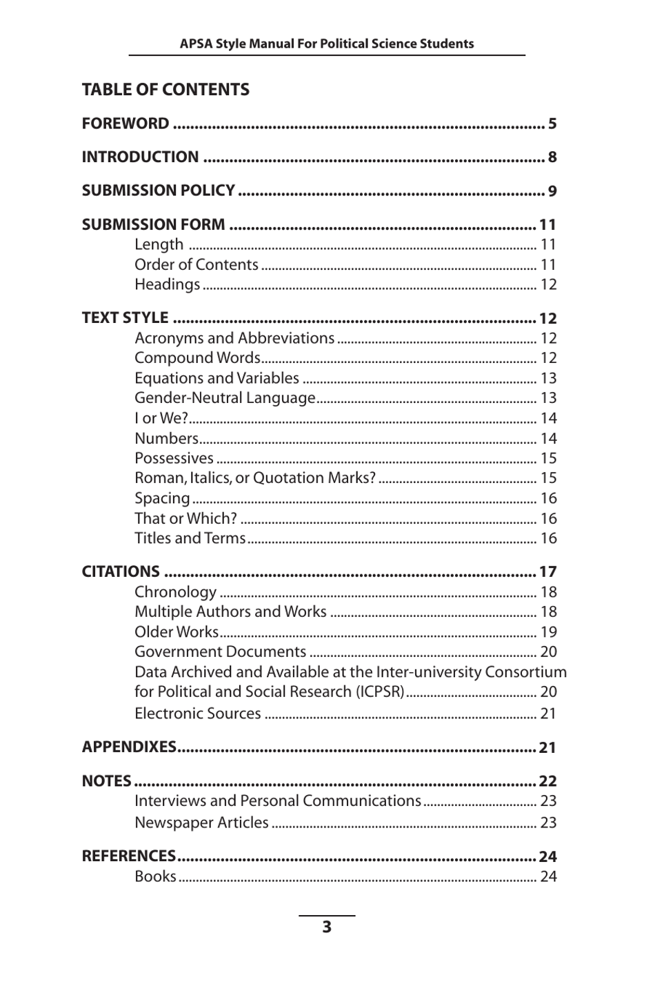 Style Manual for Political Science - Apsa, Page 4