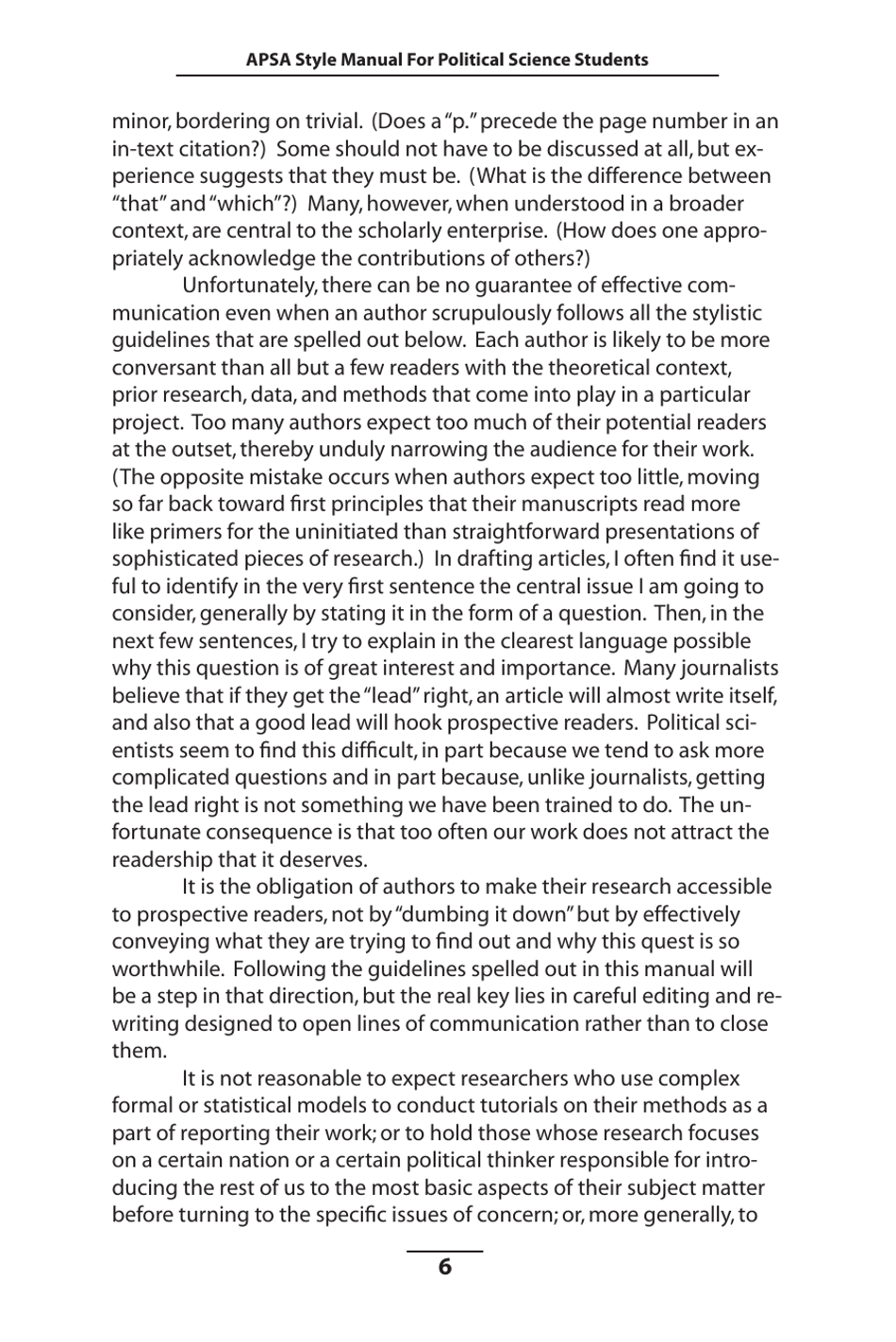 Style Manual for Political Science - Apsa, Page 7