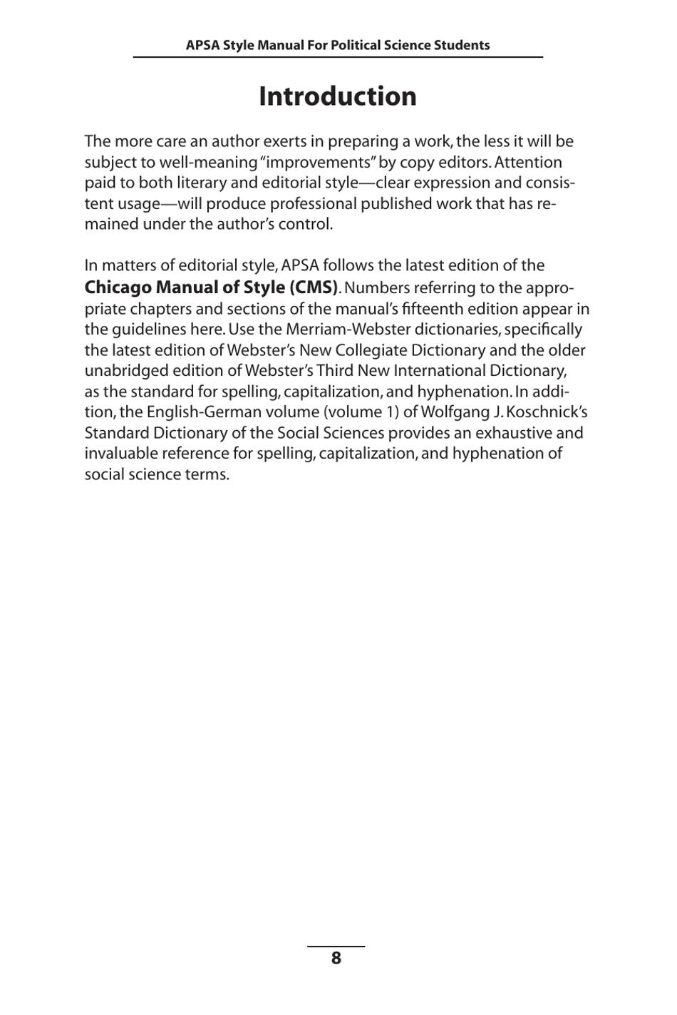 Style Manual for Political Science - Apsa, Page 9