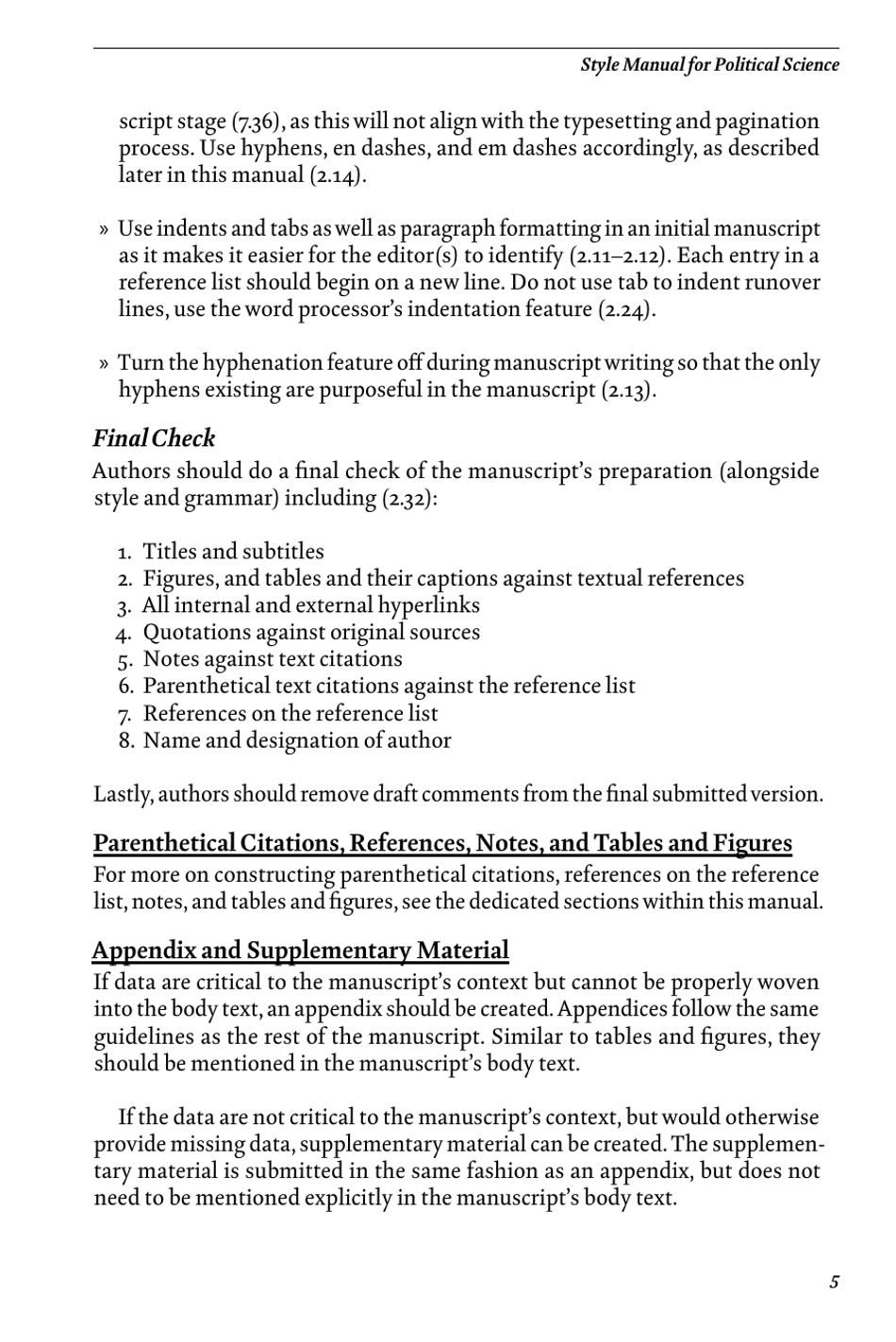 Style Manual for Political Science - Apsa, Page 11