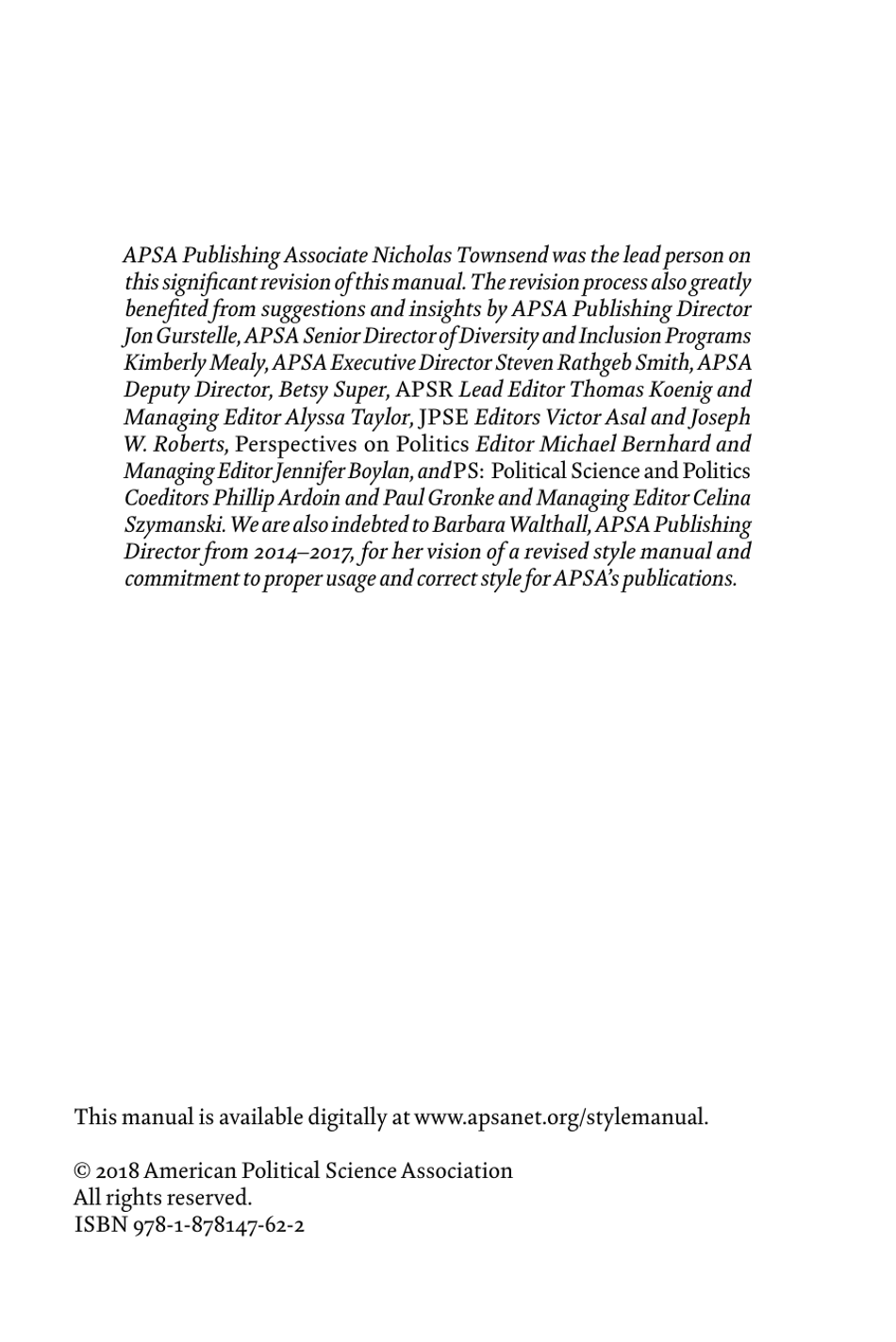 Style Manual for Political Science - Apsa, Page 4