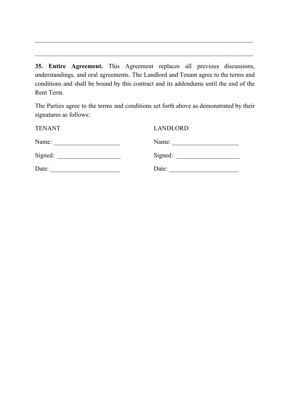 Residential Rental Agreement Template - Alabama, Page 8