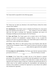 Residential Rental Agreement Template - Arkansas, Page 5