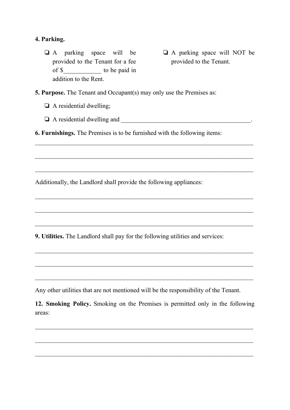 Residential Rental Agreement Template - Connecticut, Page 3