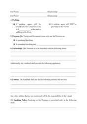 Residential Rental Agreement Template - Massachusetts, Page 3