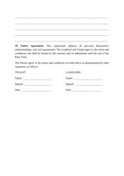 Residential Rental Agreement Template - Massachusetts, Page 8