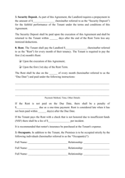 Residential Rental Agreement Template - North Dakota, Page 2