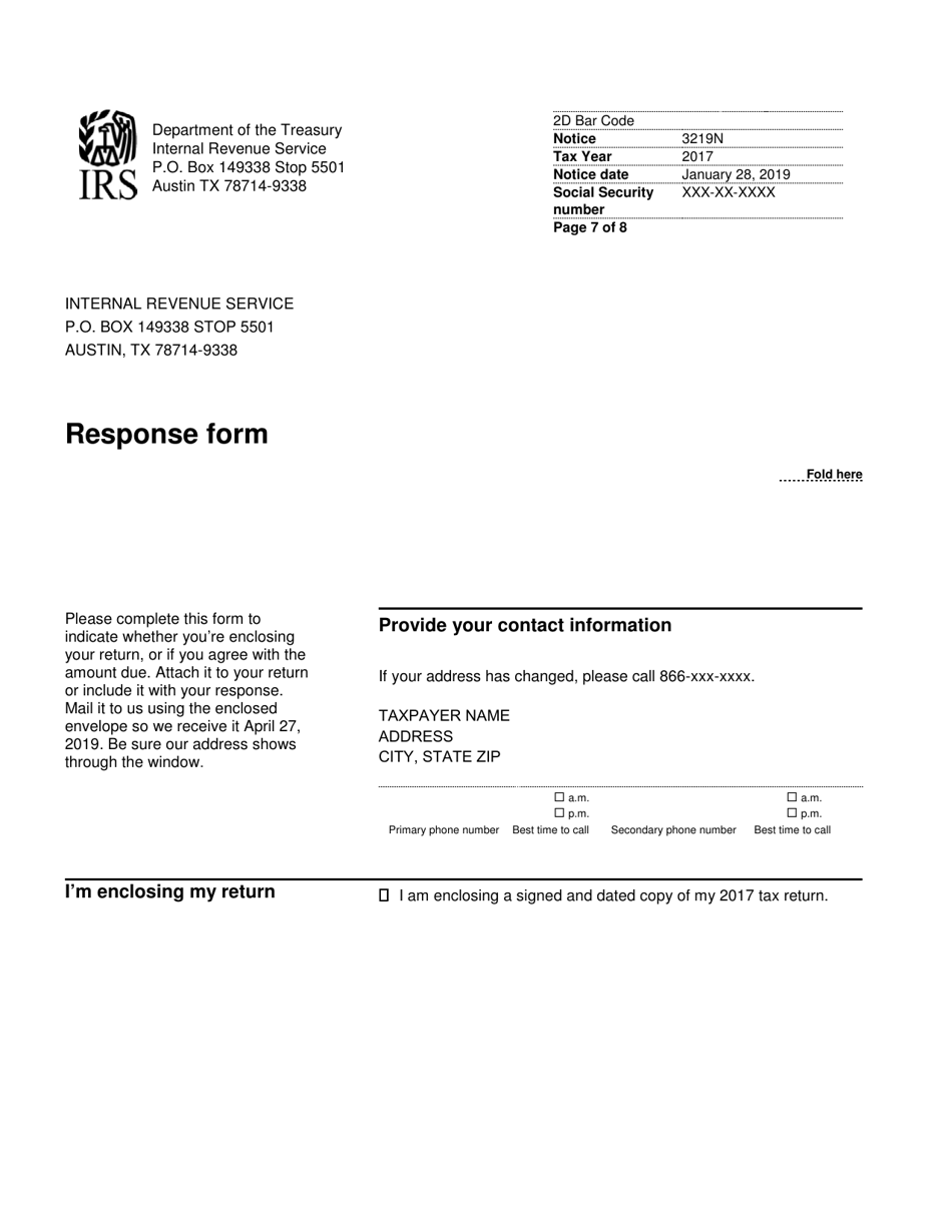 IRS Notice Cp3219n, Notice of Deficiency Fill Out, Sign Online and