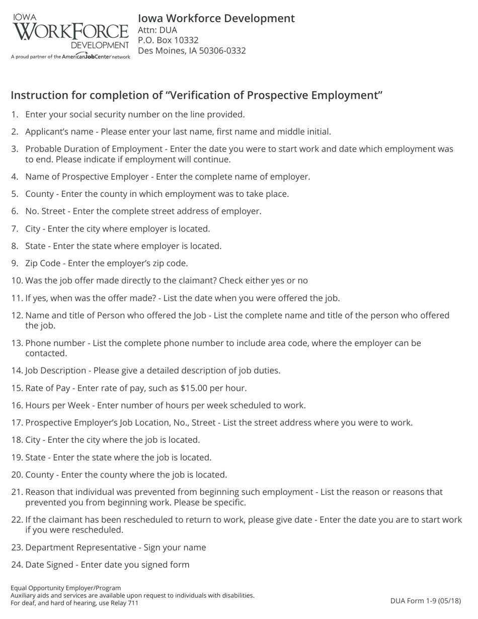 Dua Application Packet - Iowa, Page 12