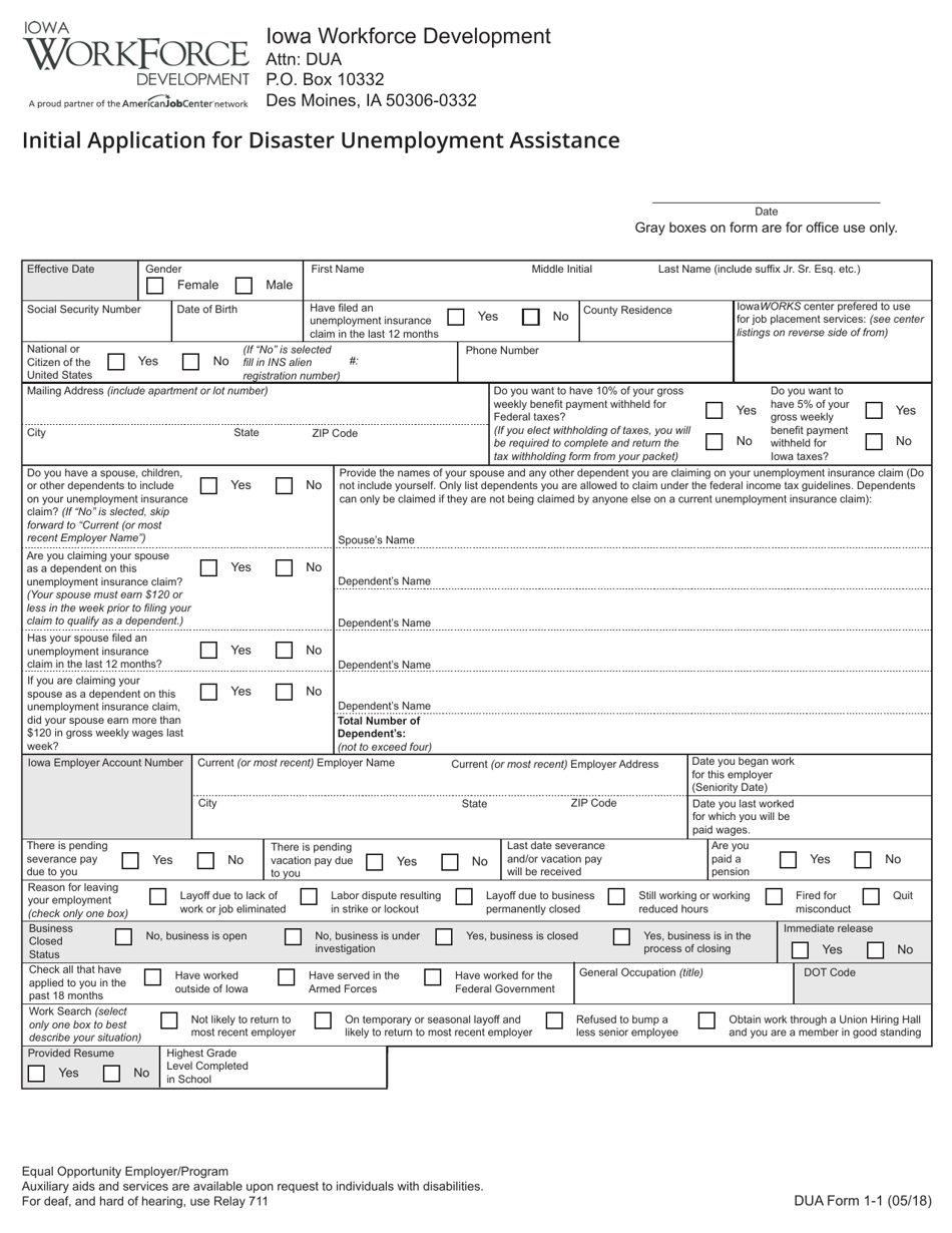 Dua Application Packet - Iowa, Page 3
