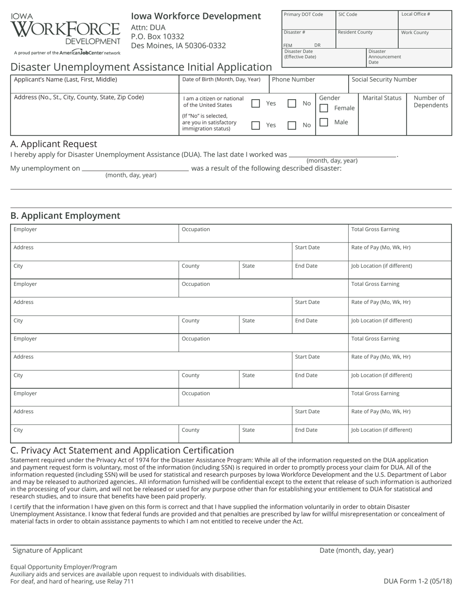 Dua Application Packet - Iowa, Page 4