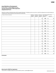 Form 60-0333 Voluntary Shared Work (Vsw) Plan Application - Iowa, Page 2