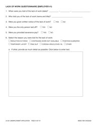 Form UI-501 Unemployment Application - Mississippi, Page 10