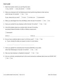 Form UI-501 Unemployment Application - Mississippi, Page 4