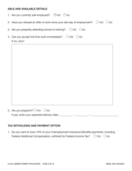 Form UI-501 Unemployment Application - Mississippi, Page 9