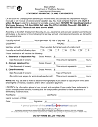 DWS-UI Form 615CV &quot;Statement Regarding Claims for Benefits&quot; - Utah