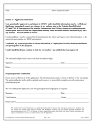 Application for Self-employment Assistance Program (Seap) - Washington, Page 3