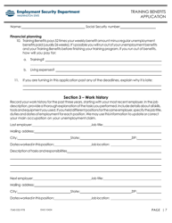 Form EMS10425 Training Benefits Application - Washington, Page 7