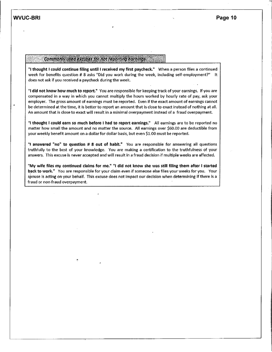 Benefit Rights Information - West Virginia, Page 10