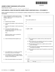 Form DE1101IBD Unemployment Insurance Application (Federal Employee) - California, Page 12