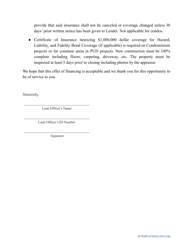 Mortgage Commitment Letter Template, Page 3
