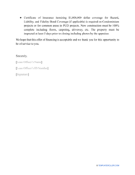 Sample &quot;Mortgage Commitment Letter&quot;, Page 3