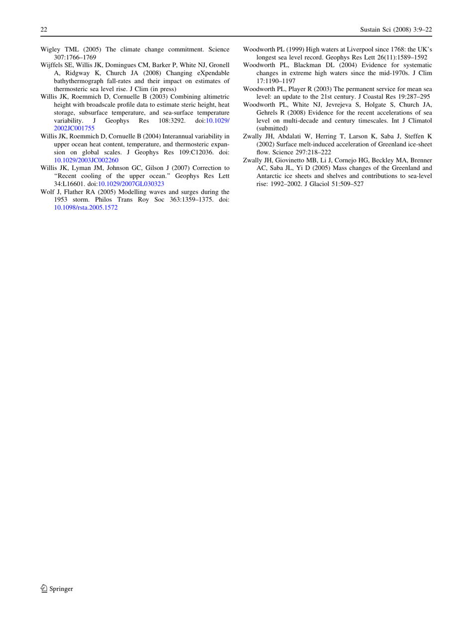 Understanding Global Sea Levels: Past, Present and Future - John a. Church, Neil J. White, Thorkild Aarup, W. Stanley Wilson, Philip L. Woodworth, Catia M. Domingues, John R. Hunter, Kurt Lambeck, Page 14