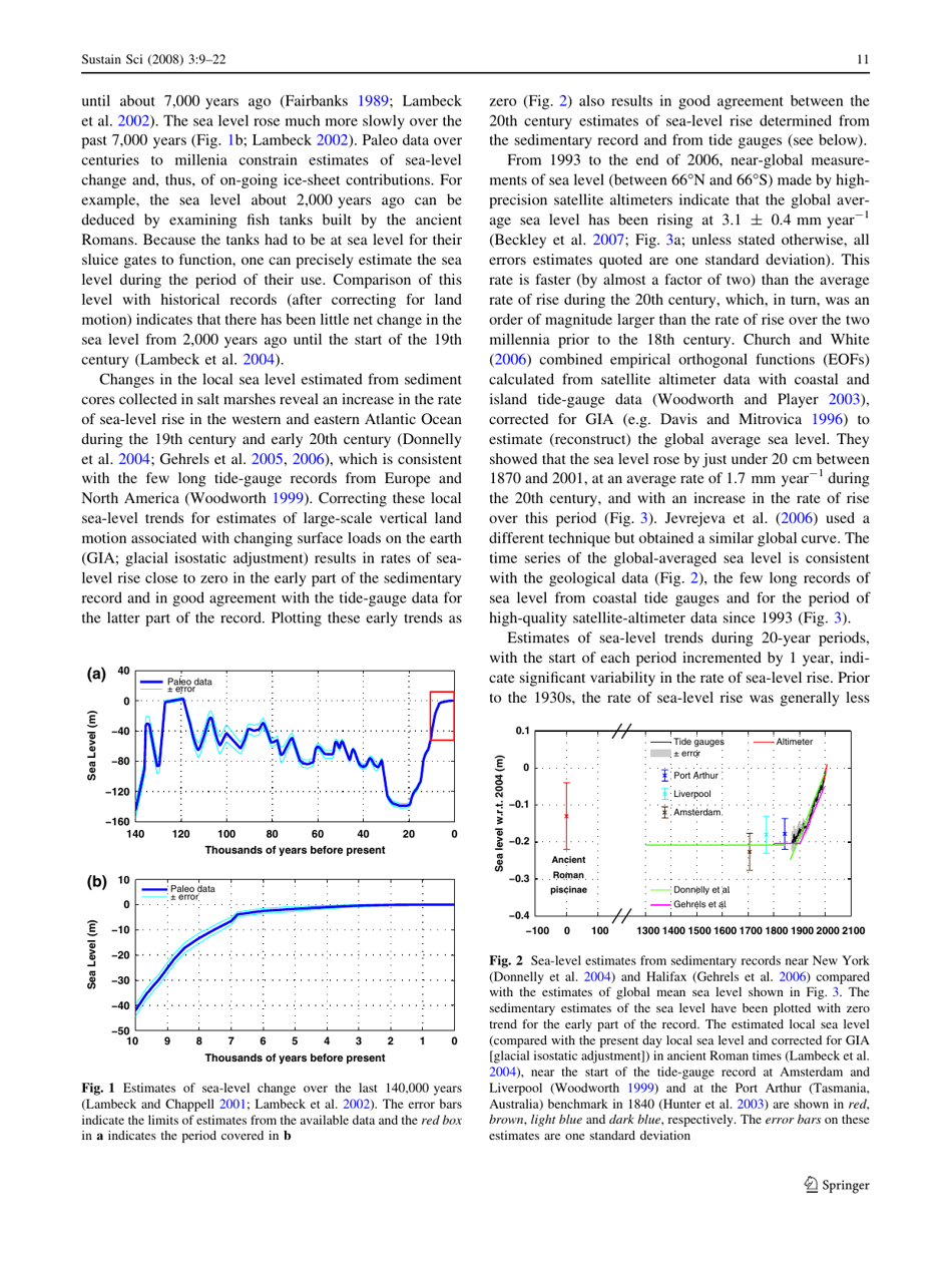 Understanding Global Sea Levels: Past, Present and Future - John a. Church, Neil J. White, Thorkild Aarup, W. Stanley Wilson, Philip L. Woodworth, Catia M. Domingues, John R. Hunter, Kurt Lambeck, Page 3