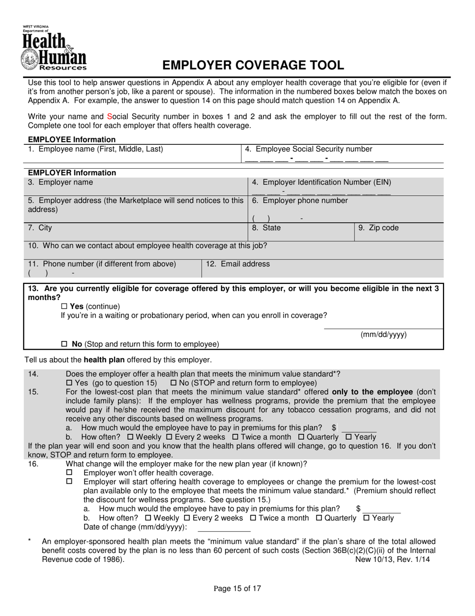 Form DFA-2 Application for Benefits - West Virginia, Page 15