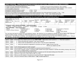 Form DFA-2 Application for Benefits - West Virginia, Page 2