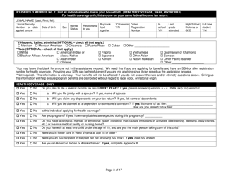 Form DFA-2 Application for Benefits - West Virginia, Page 3