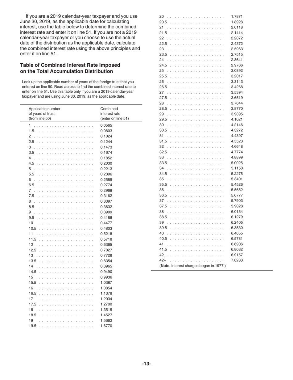 Instructions for IRS Form 3520 Annual Return to Report Transactions With Foreign Trusts and Receipt of Certain Foreign Gifts, Page 13